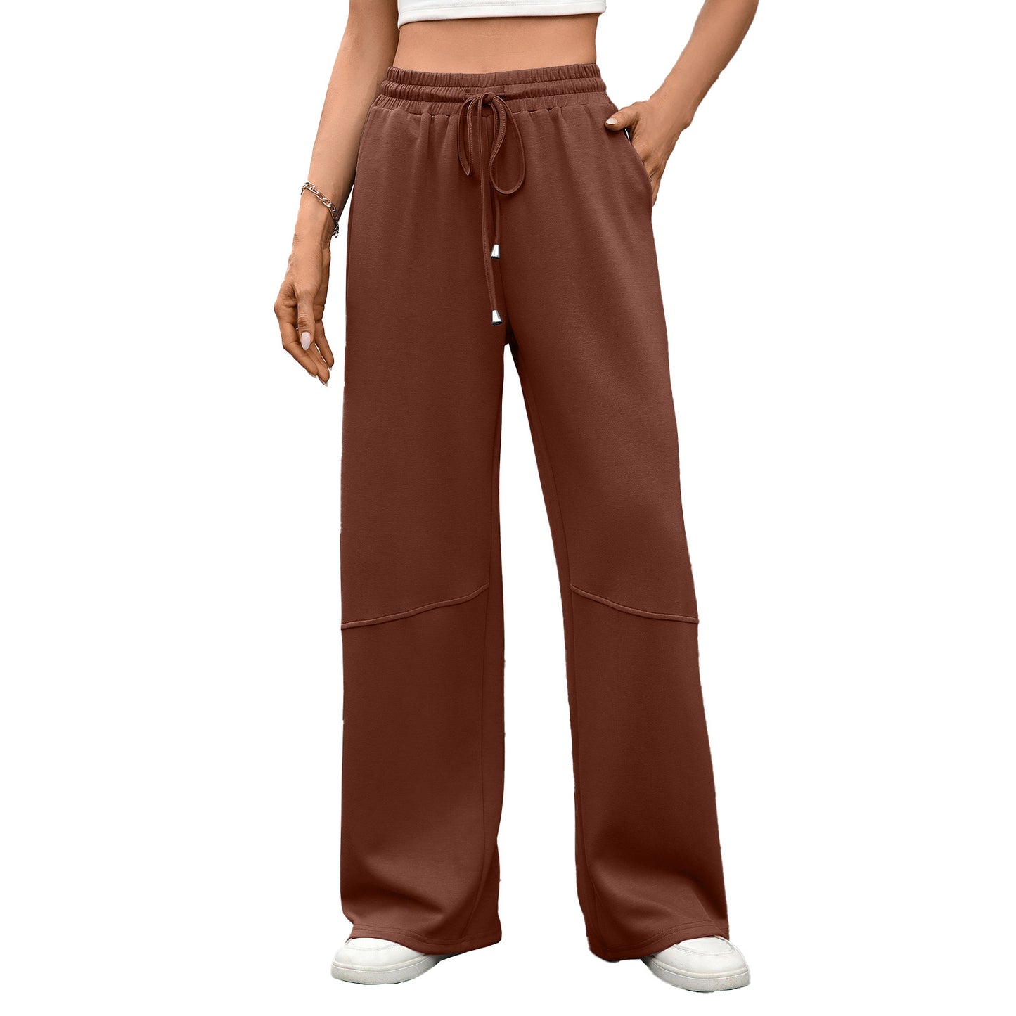 Loose leisure pants for women with elastic waist and side pockets Chic and Style