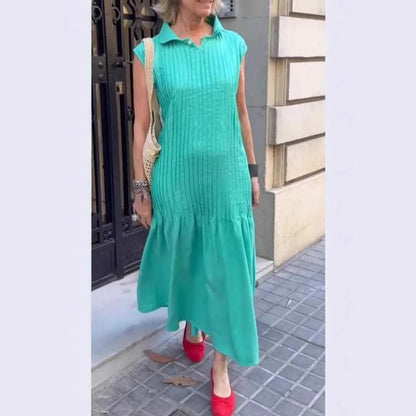 Robe polo maxi pour femmes avec coupe décontractée et texture structurée Chic und Stil