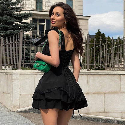Robe Mini à Volants Chic und Stil pour Femmes