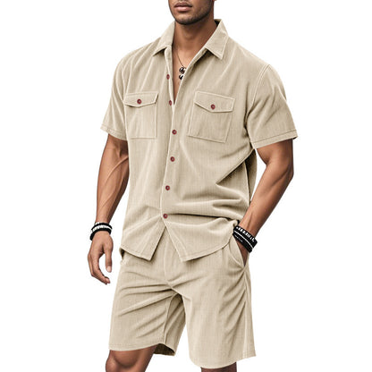 Homme chemise à manches courtes et ensemble de shorts Chic und Stil