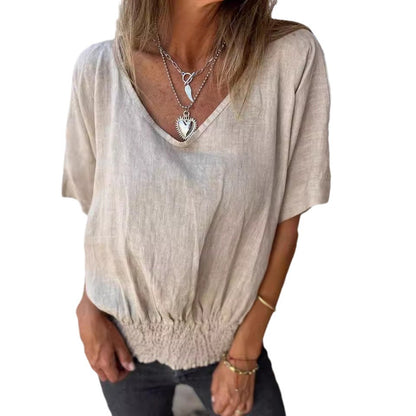 Chemisier décontracté pour femmes en taille oversize avec taille élastique Chic und Stil