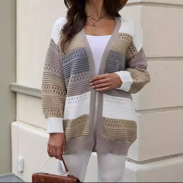 Cardigan femme à la mode avec motif unique et coupe décontractée Chic und Stil