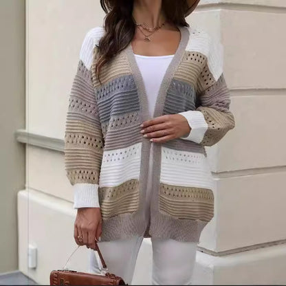 Cardigan femme à la mode avec motif unique et coupe décontractée Chic und Stil