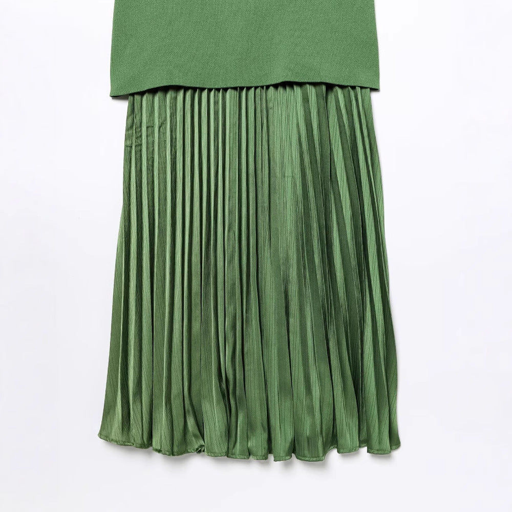 Robe maxi femme avec jupe plissée et haut près du corps Chic und Stil
