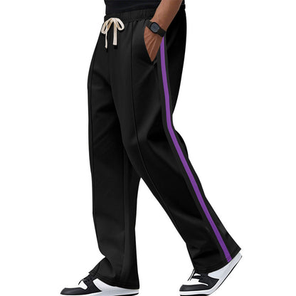 Men's casual leisure pants with contrasting side stripes Chic and Style