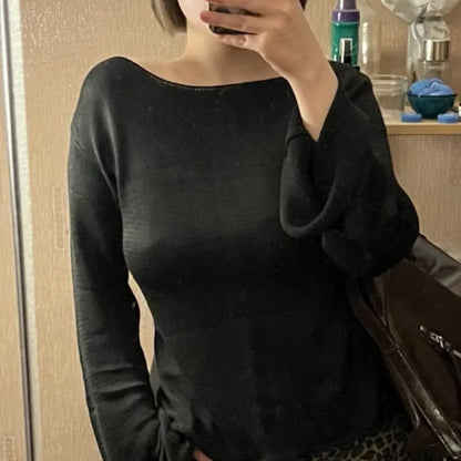 Dames pull en fine maille élégant avec coupe décontractée et col rond Chic und Stil
