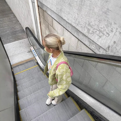 Dame gilet avec décolleté en V et motifs floraux Chic und Stil