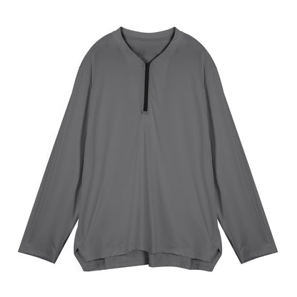 Functional long-sleeve shirt for men with high collar and zipper Chic und Stil