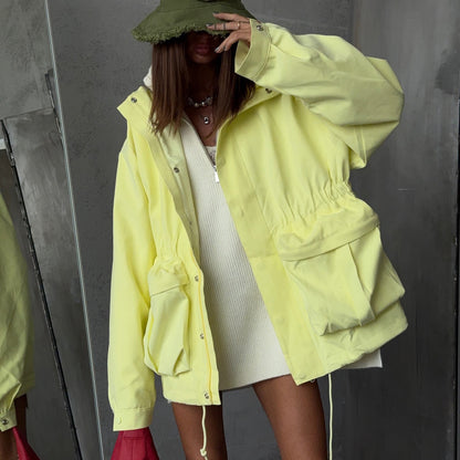 Dames décontractée Utility Jacket avec taille ajustable et poches Chic und Stil