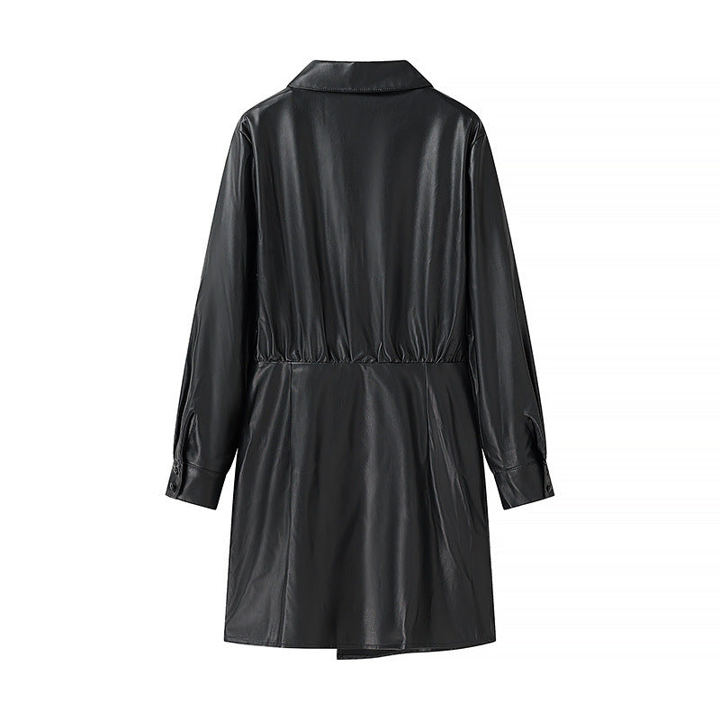 Ladies faux leather coat Chic und Stil