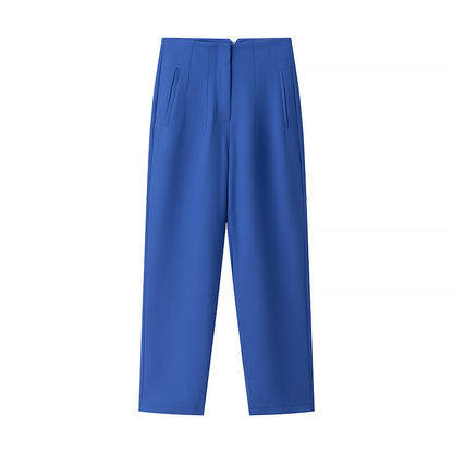 Elegant high-waisted pants for women with fine pleats and practical pockets Chic and Style