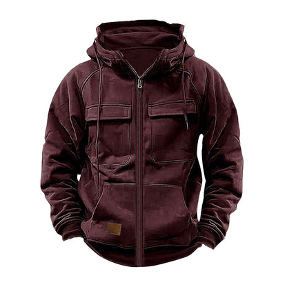 Functional hooded jacket for men with practical pockets Chic and Style