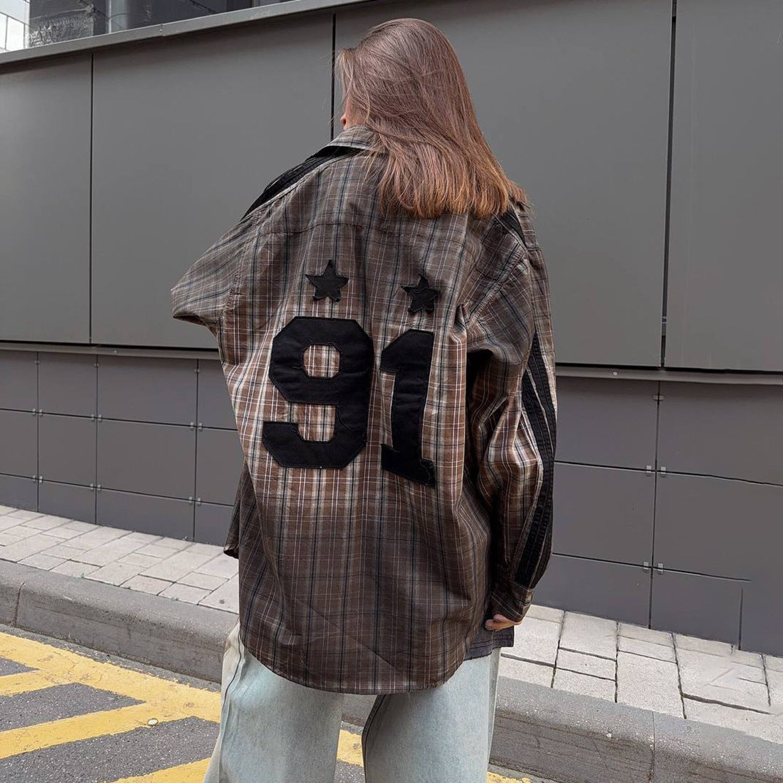 Chemise overshirt à carreaux décontractée pour femmes Chic und Stil