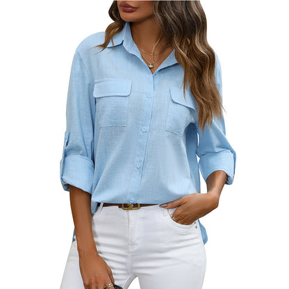 Blouse à manches longues tendance pour dames Chic und Stil