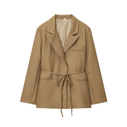Dames Élégant Wrap-Veste avec ceinture ajustable Chic und Stil