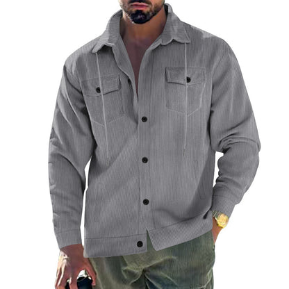 Veste en corduroy tendance pour hommes avec poches poitrine pratiques et design structuré Chic und Stil