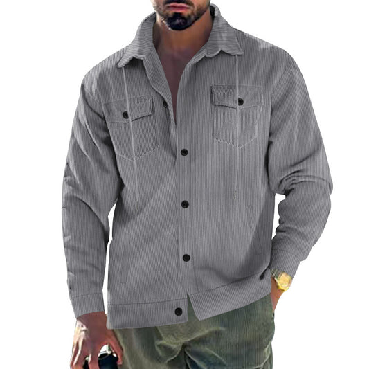 Veste en corduroy tendance pour hommes avec poches poitrine pratiques et design structuré Chic und Stil
