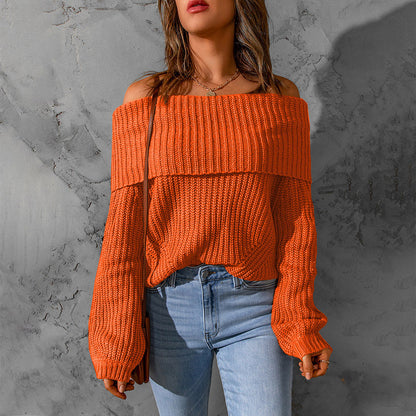 Dames Pull en Tricot Off-Shoulder Chic und Stil