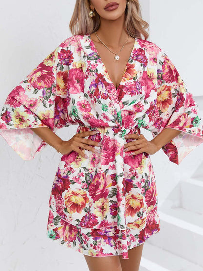 Robe chemise décontractée pour femme avec décolleté en V profond et manches amples Chic und Stil