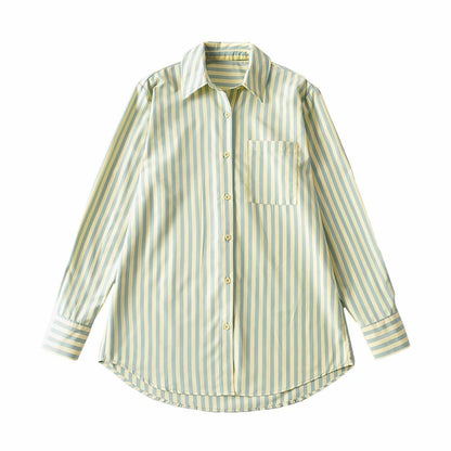 Chemise élégante pour dames avec un fin motif rayé et une poche poitrine pratique Chic und Stil