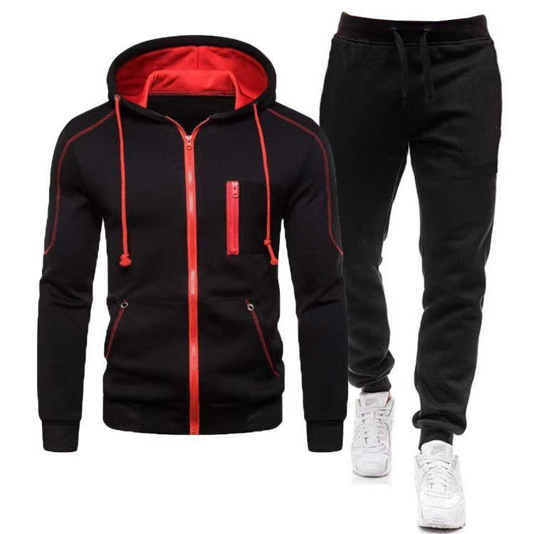 Costume de sport pour hommes avec poches zippées fonctionnelles et tissu respirant Chic und Stil