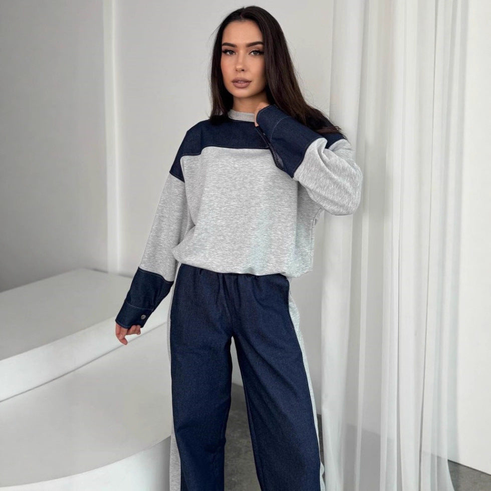 Women's sporty set with a loose top and casual pants Chic and Style