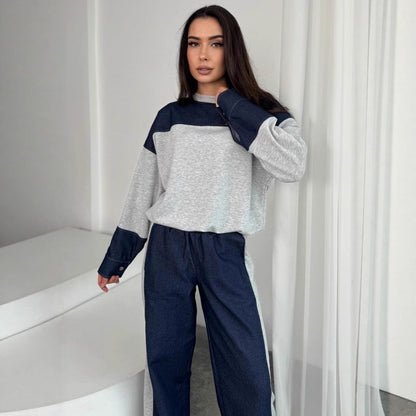 Women's sporty set with a loose top and casual pants Chic and Style