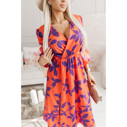 Robe portefeuille florale élégante pour femmes Chic und Stil