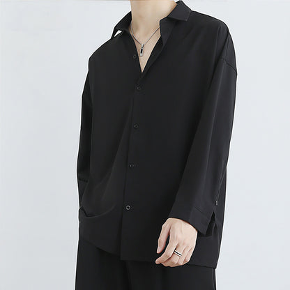 Chemise à manches longues élégamment taillée pour hommes en tissu de haute qualité Chic und Stil