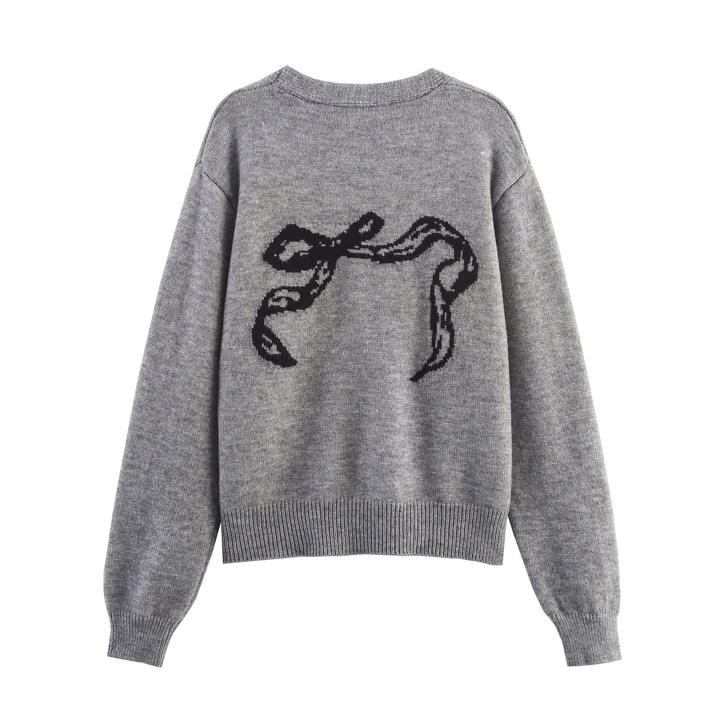 Dames pull-over en tricot douillet avec un élégant décolleté en V et une coupe décorative Chic und Stil