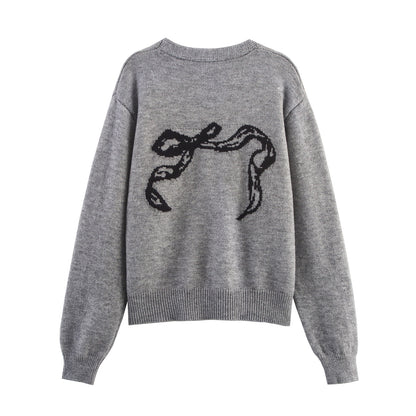 Dames pull-over en tricot douillet avec un élégant décolleté en V et une coupe décorative Chic und Stil