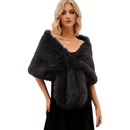 Dames Écharpe en fausse fourrure luxueuse Chic und Stil