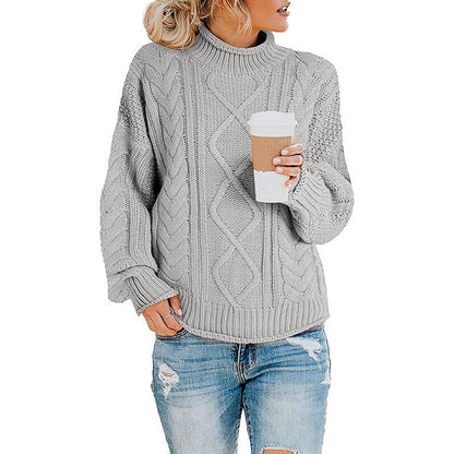 Pull en tricot torsadé épais pour femme Chic und Stil
