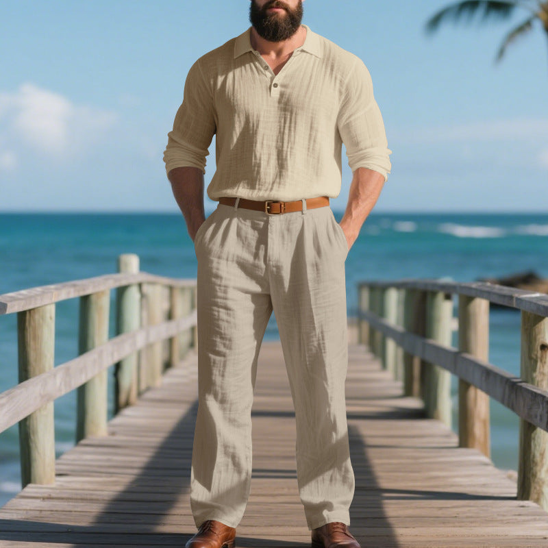 Costume de loisirs élégant pour hommes avec un pull à manches longues Chic und Stil