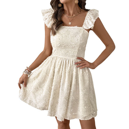 Robes Mini A-ligne Brodées pour Femmes Chic und Stil