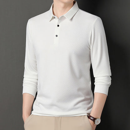 Chemise polo à manches longues pour hommes avec design structuré et coupe moderne Chic und Stil
