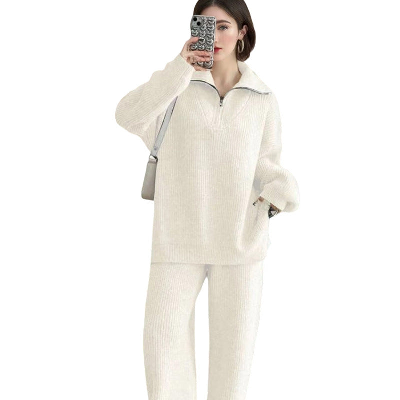 Pullover en tricot doux pour femmes avec col montant moderne et coupe ample Chic und Stil