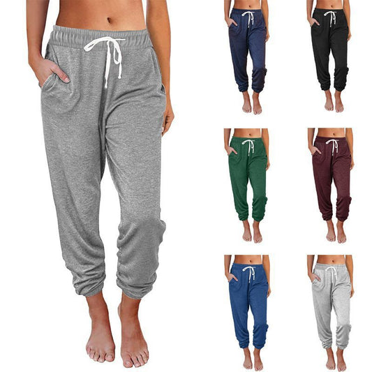 Women Comfortable and Casual Jogging Pants with Elastic Waist and Side Pockets Chic and Style