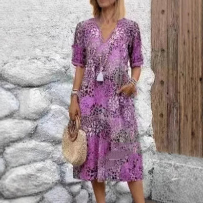 Robe midi décontractée pour femmes avec poches latérales Chic und Stil