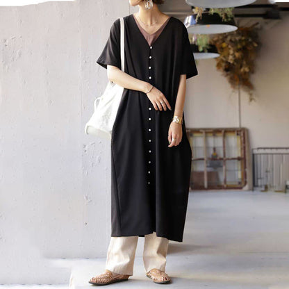 Femmes Robe maxi à boutons longues Chic und Stil