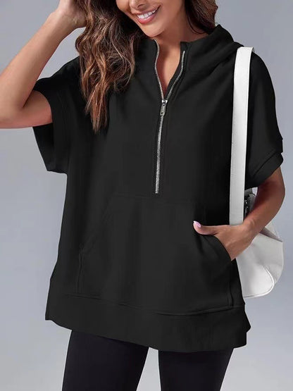 Pull à capuche décontracté pour femmes avec fermeture éclair Chic und Stil
