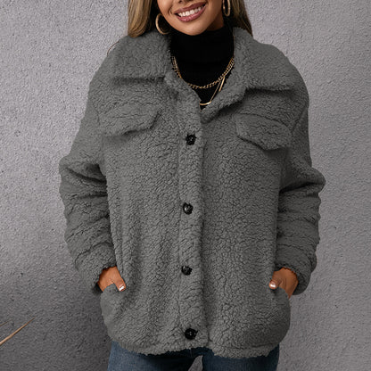 Pull en polaire confortable pour femmes avec col haut et matériau doux Chic und Stil