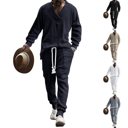 Costume tricot homme avec décolleté en V et taille élastique Chic und Stil