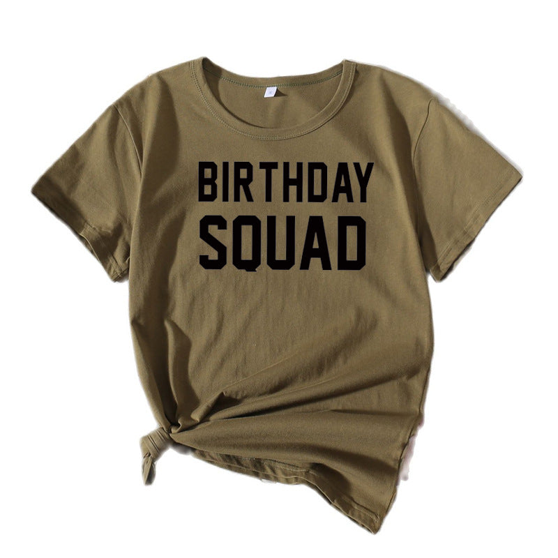 Dames Graphique Anniversaire Squad T-Shirt Chic und Stil