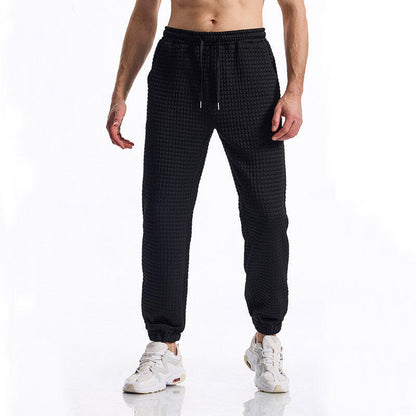 Casual pants for men with textured surface and elastic waistband Chic und Stil