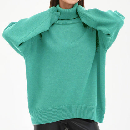 Pull à col roulé oversize pour femme avec structure côtelée Chic und Stil