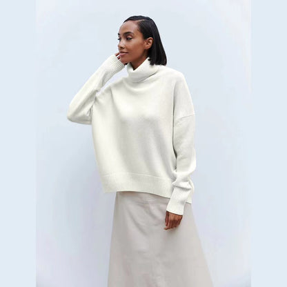 Pull à col loop pour femmes en matériau doux Chic und Stil