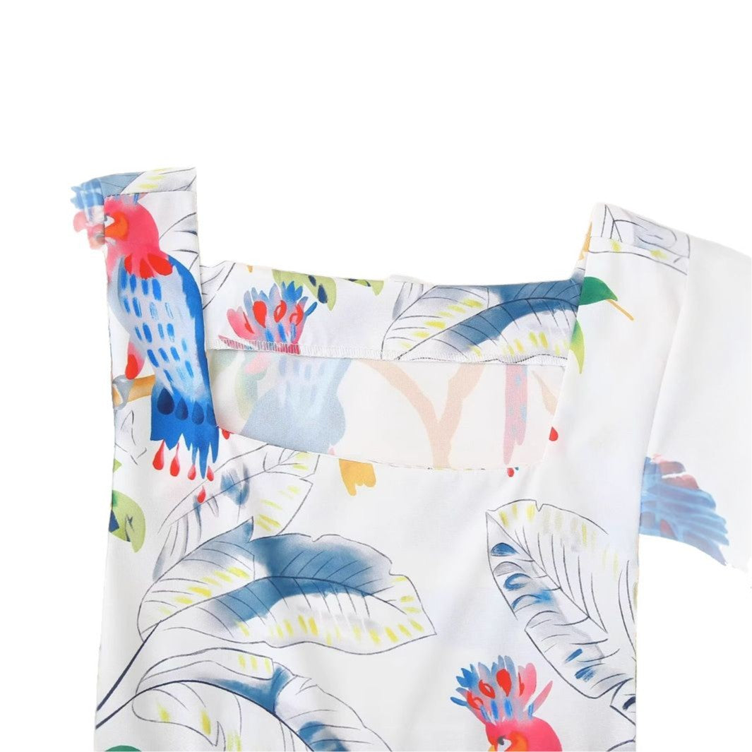 Robe maxi femme avec motifs floraux et manches aérées Chic und Stil