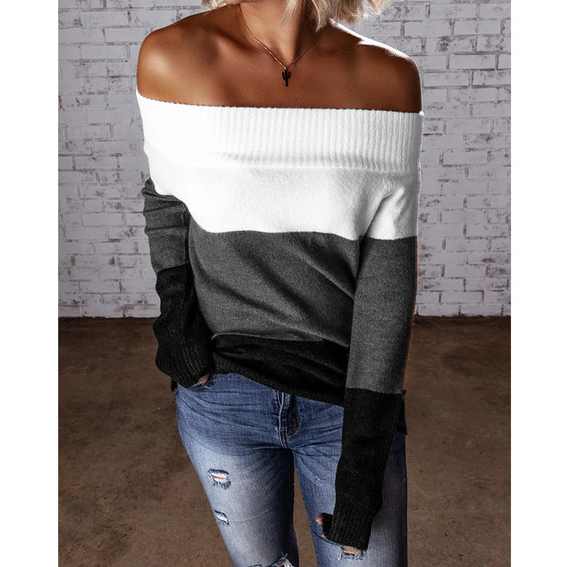 Dames Off-Shoulder Pull Chic und Stil