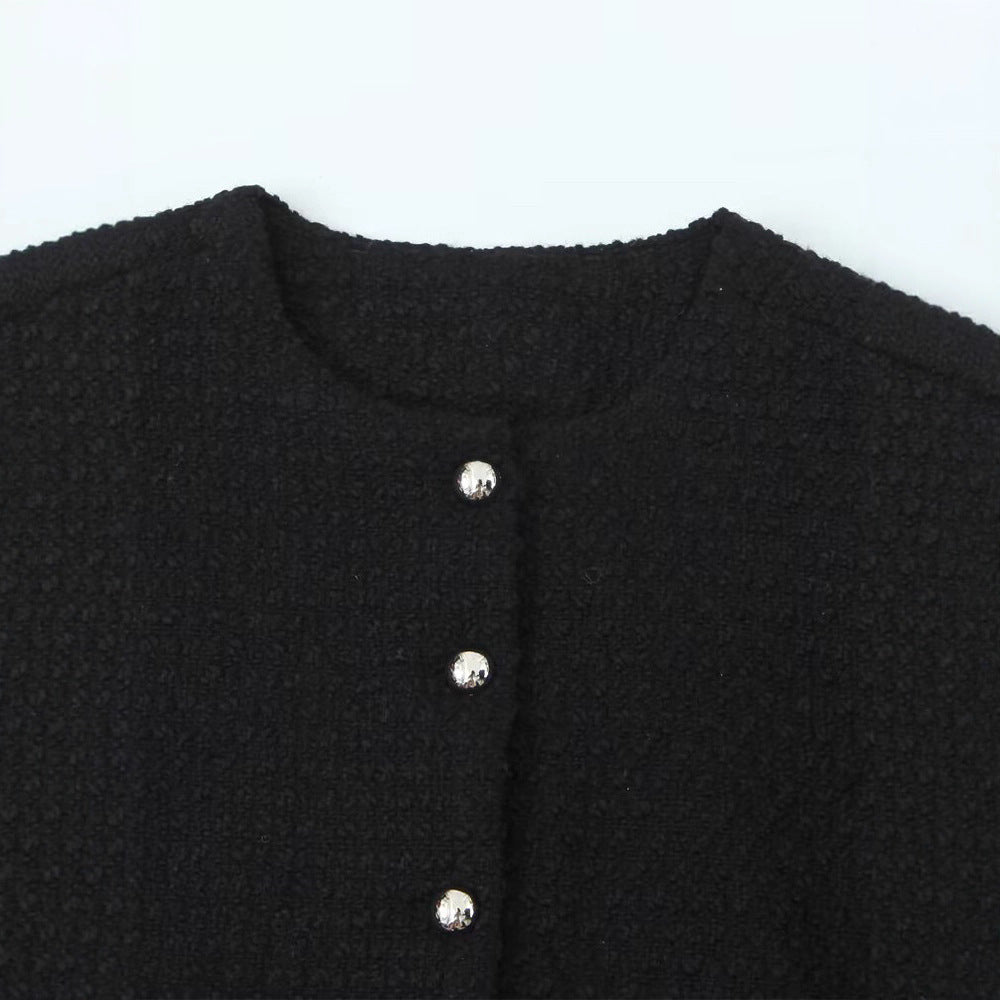 Dames élégante veste courte avec des détails de boutons élégants Chic und Stil